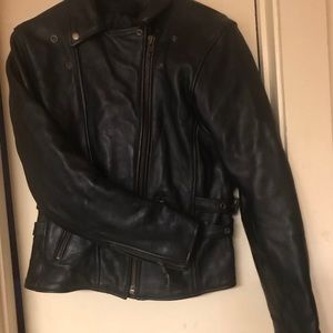 Women's Stylish Moto Jacket- XL Heavy Leather- The Real Deal!